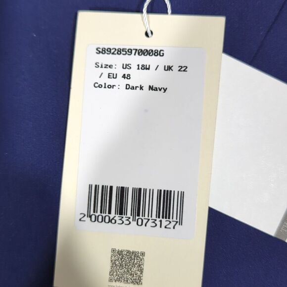 TS Couture Dress Womens 18W Blue Bow Detail Fit and Flare Tea Length NWT - Picture 7 of 10